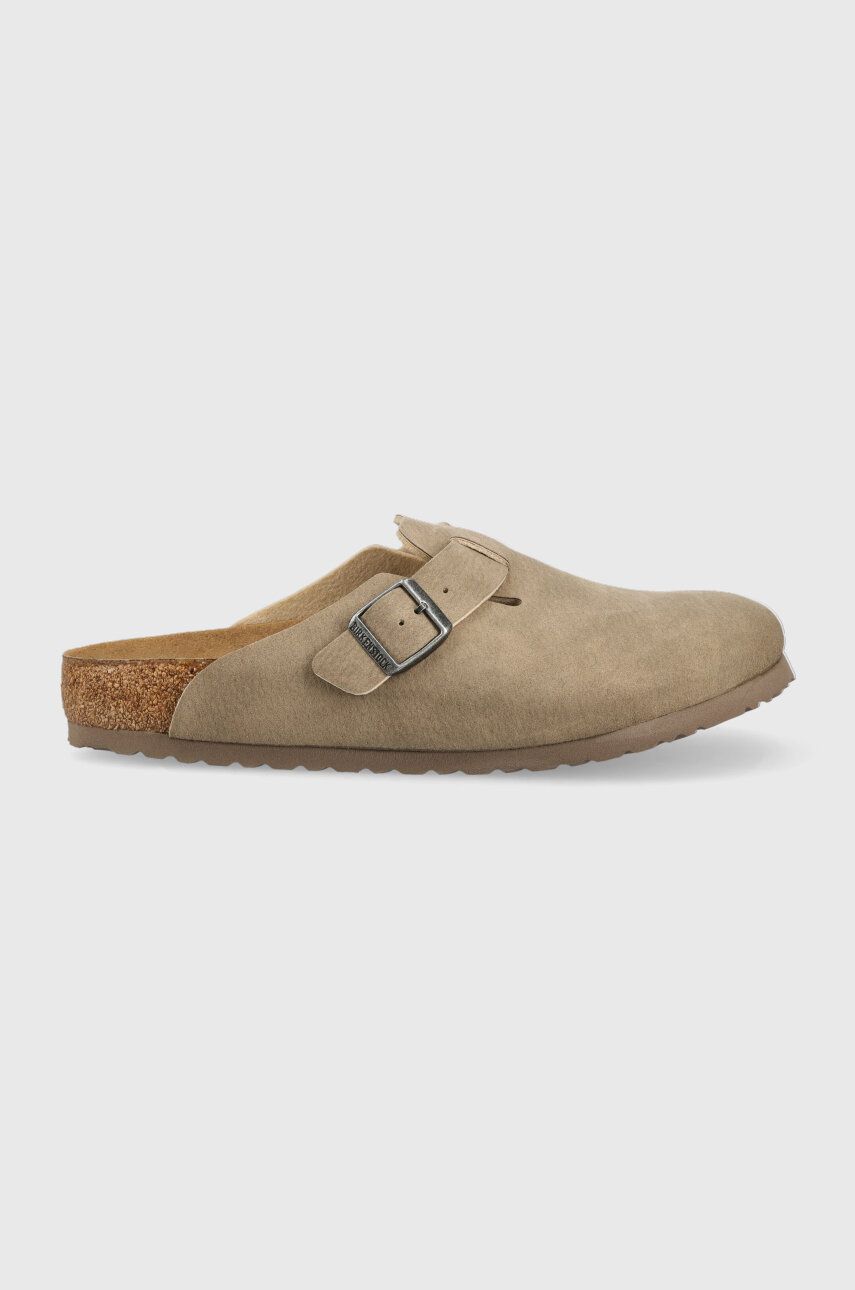 Birkenstock papuci Boston bărbați, culoarea gri, 1023196