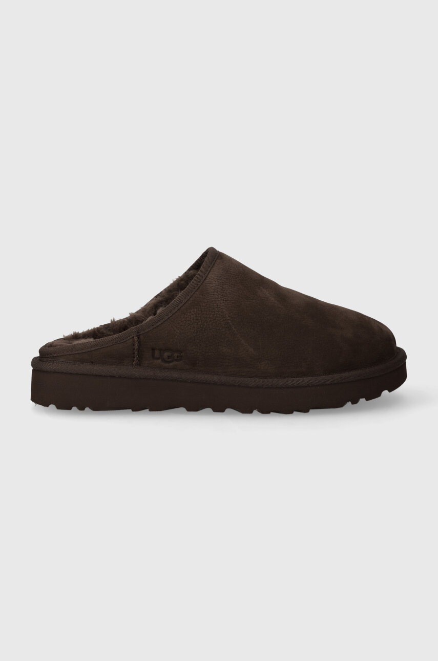 

Замшевые тапочки UGG Classic Slip-On цвет коричневый 1144099