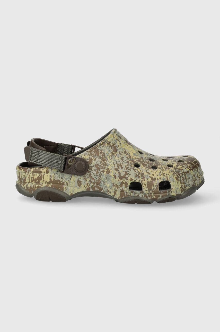 Crocs papuci ALL TERAIN MOSS CLOG barbati, culoarea verde, 209206