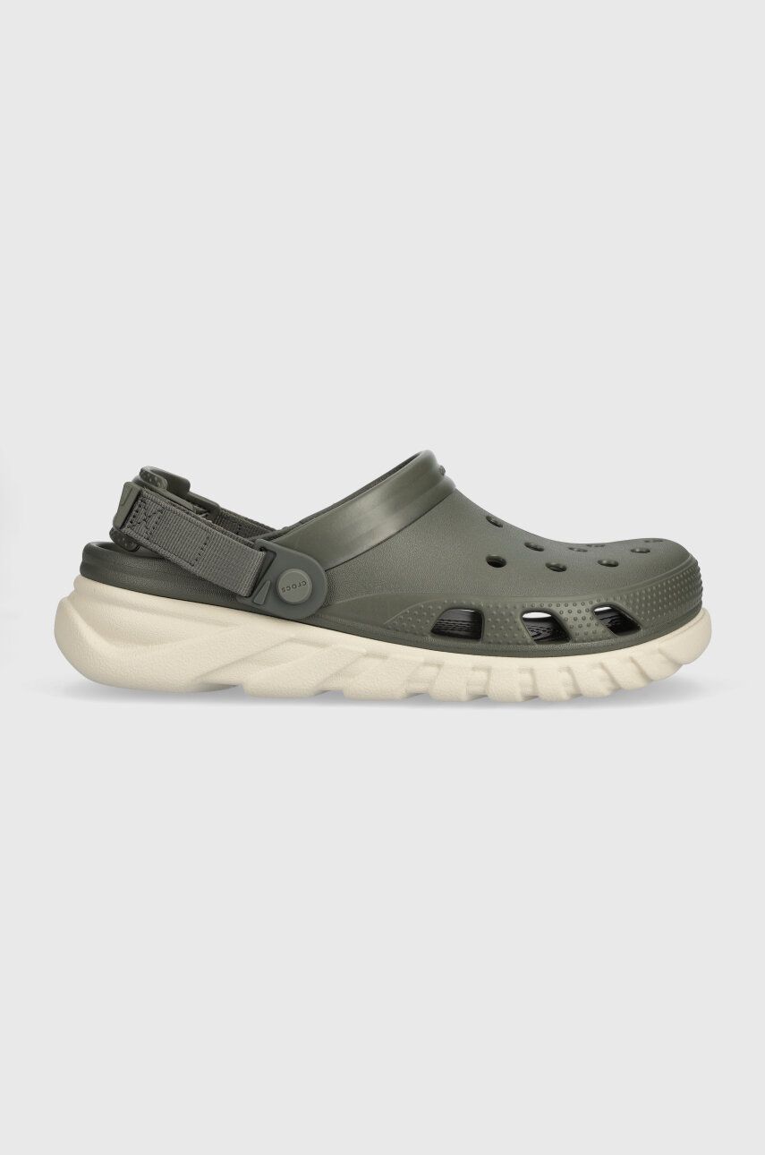 Crocs papuci Duet Max II Clog bărbați, culoarea verde