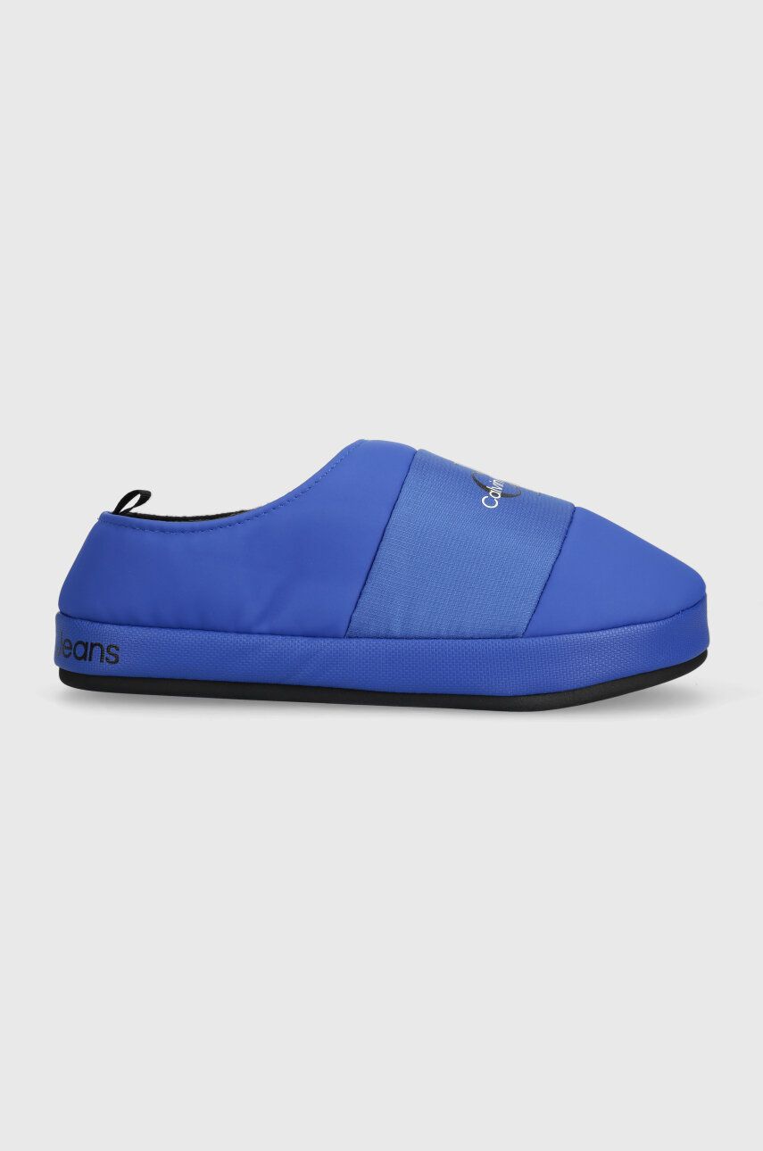 Pantofle Calvin Klein Jeans HOME SLIPPER MONO YM0YM00840 - modrá - Svršek: Umělá hmota