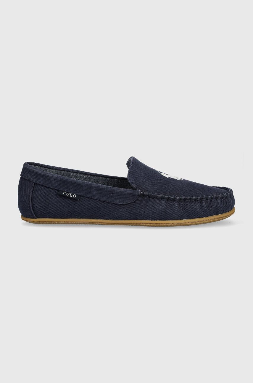 Pantofle Polo Ralph Lauren Collins tmavomodrá barva, RF104188 - námořnická modř - Svršek: Textilní m