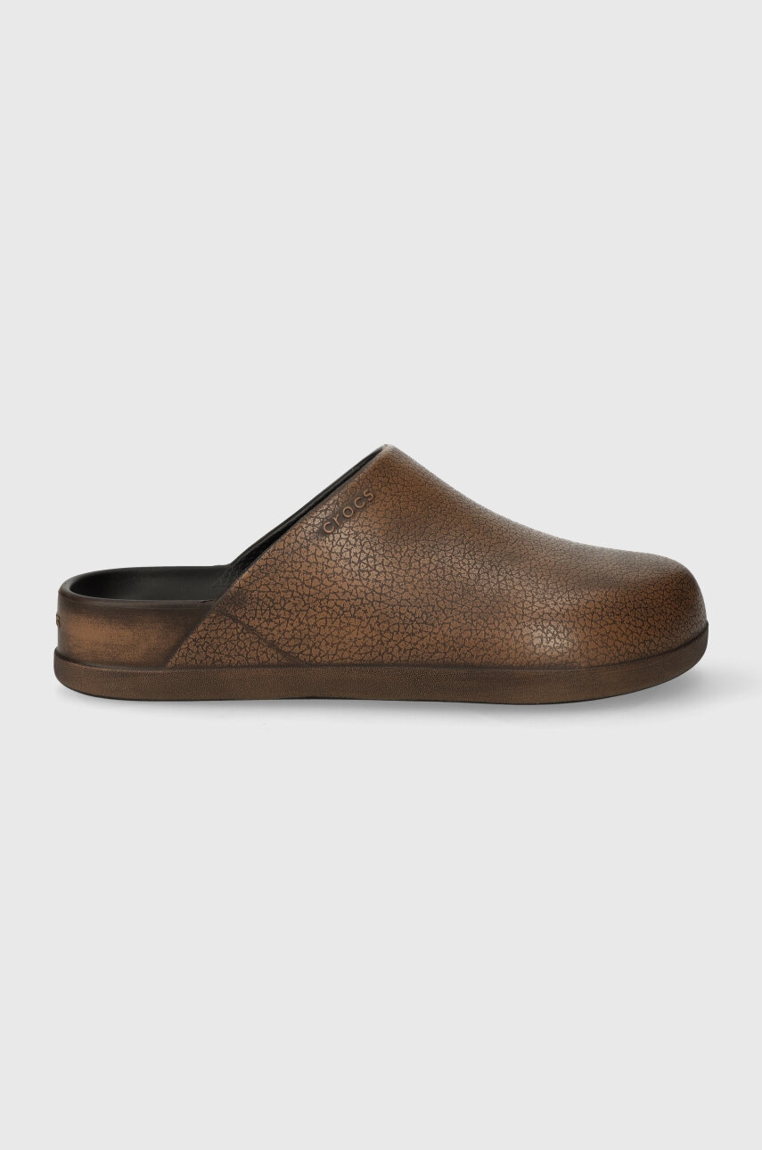 Crocs papuci Dylan Burnished Clog bărbați, culoarea maro 208776