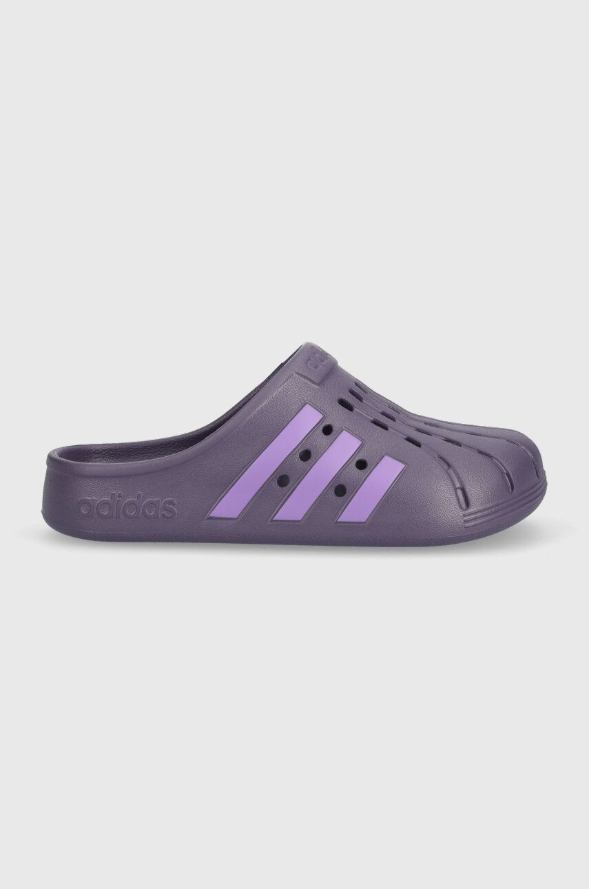 Pantofle adidas fialová barva - fialová -  Umělá hmota