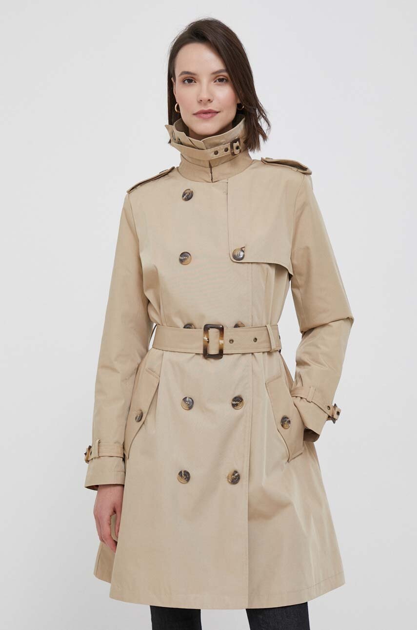 

Тренч Lauren Ralph Lauren женский цвет бежевый переходной