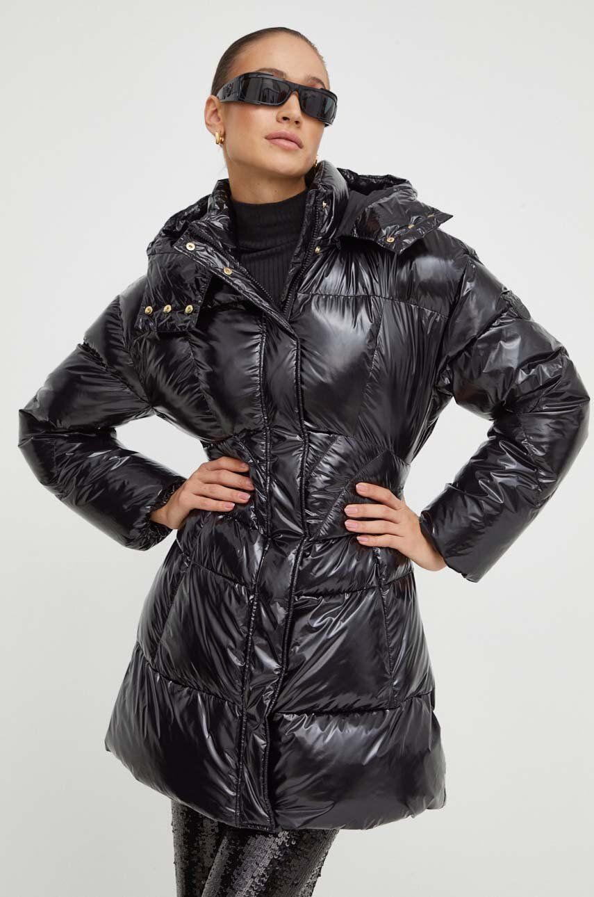 Kabát Pinko dámský, černá barva, zimní - černá - Hlavní materiál: 100 % Polyamid Podšívka: 100 