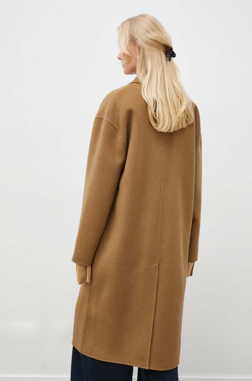Herskind gyapjúkabát barna, átmeneti, oversize termék 2. képe