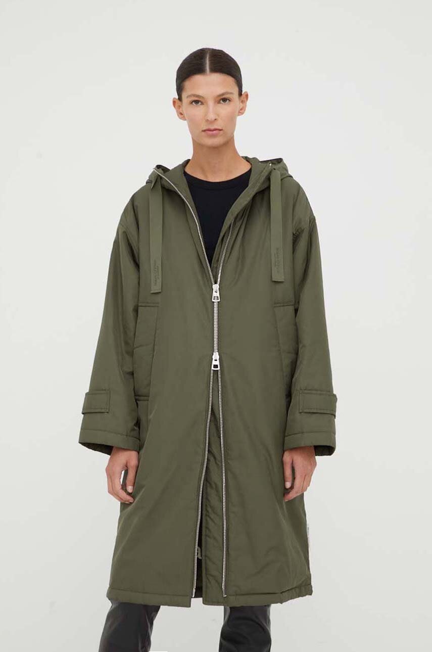 

Парка Marc O'Polo жіноча колір зелений перехідна oversize