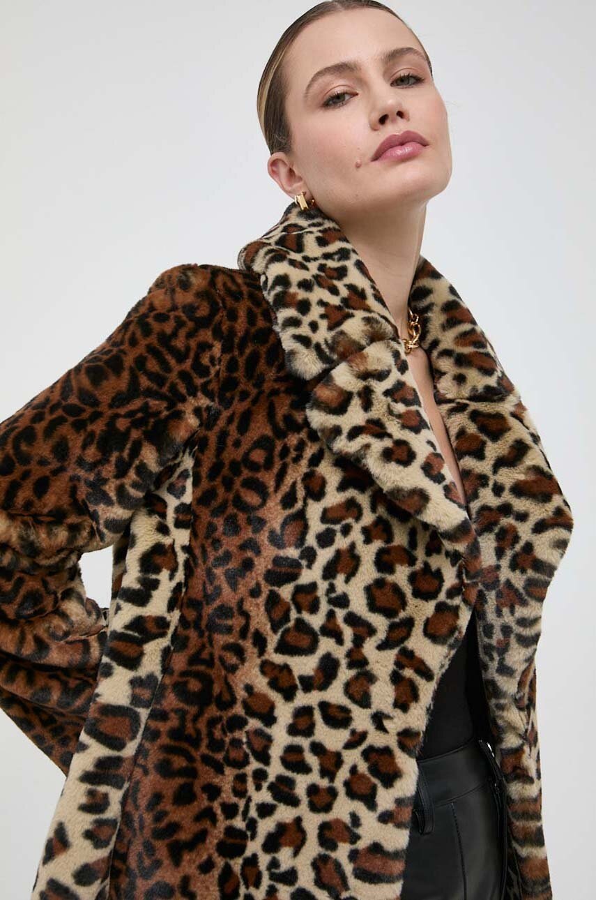 

Куртка Guess жіноча колір коричневий перехідна