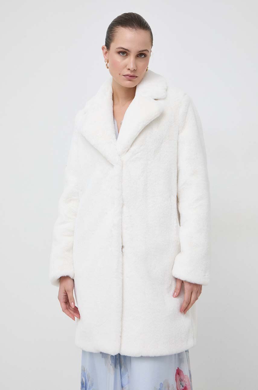 Kabát Blugirl Blumarine dámský, béžová barva, přechodný - béžová - 100 % Polyester