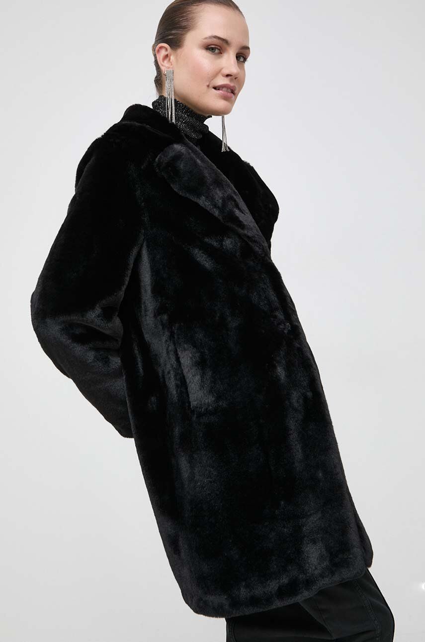 Blugirl Blumarine palton femei, culoarea negru, de tranzitie