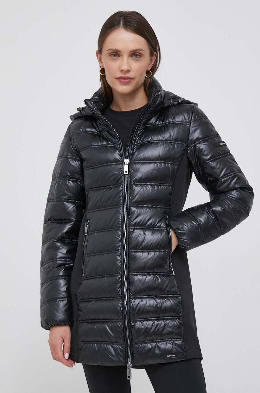 

Яке Calvin Klein в черно зимен модел, Черен