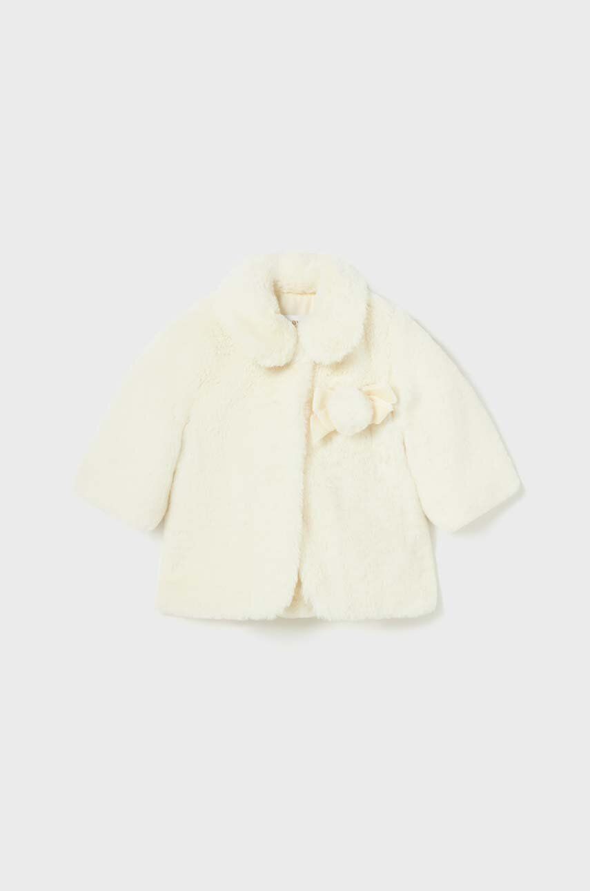 Levně Dětský kabátek Mayoral Newborn béžová barva