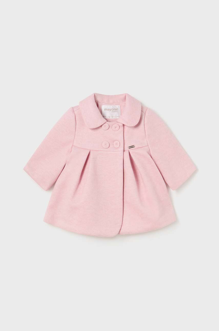 Dětský kabátek Mayoral Newborn růžová barva - růžová -  100 % Polyester