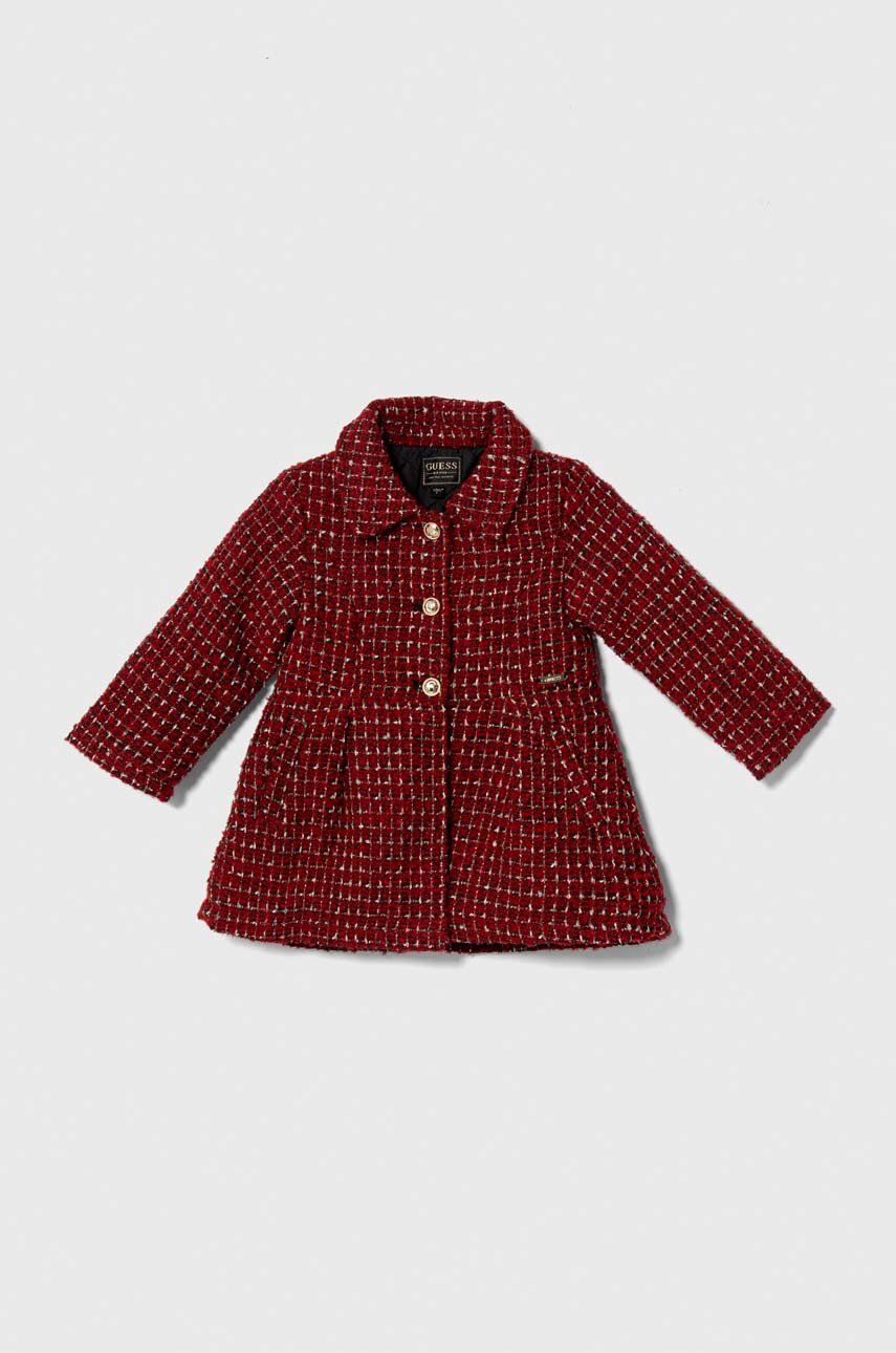 Dětský kabát Guess červená barva