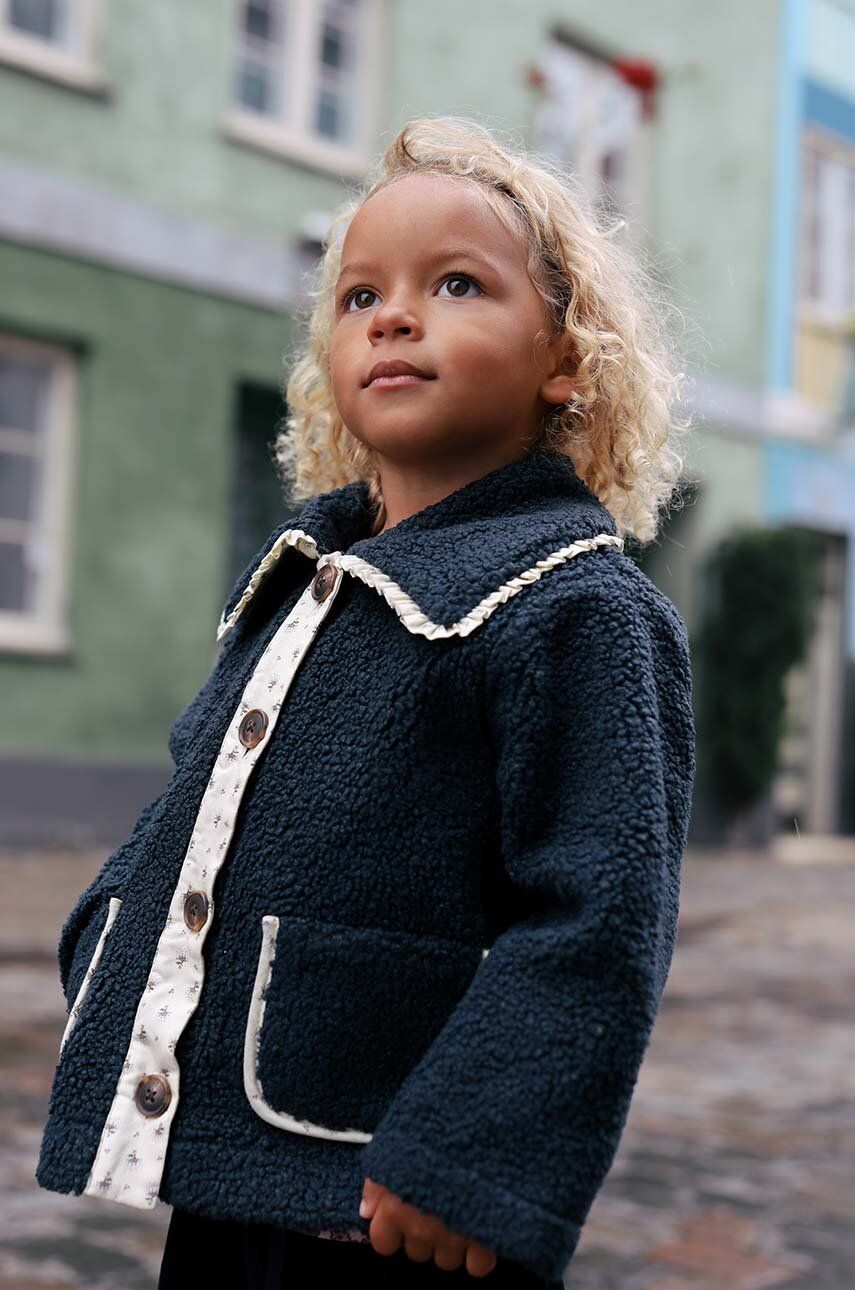 Dětský kabát Konges Sløjd černá barva - černá - Hlavní materiál: 100 % Polyester Podšívka: 100 