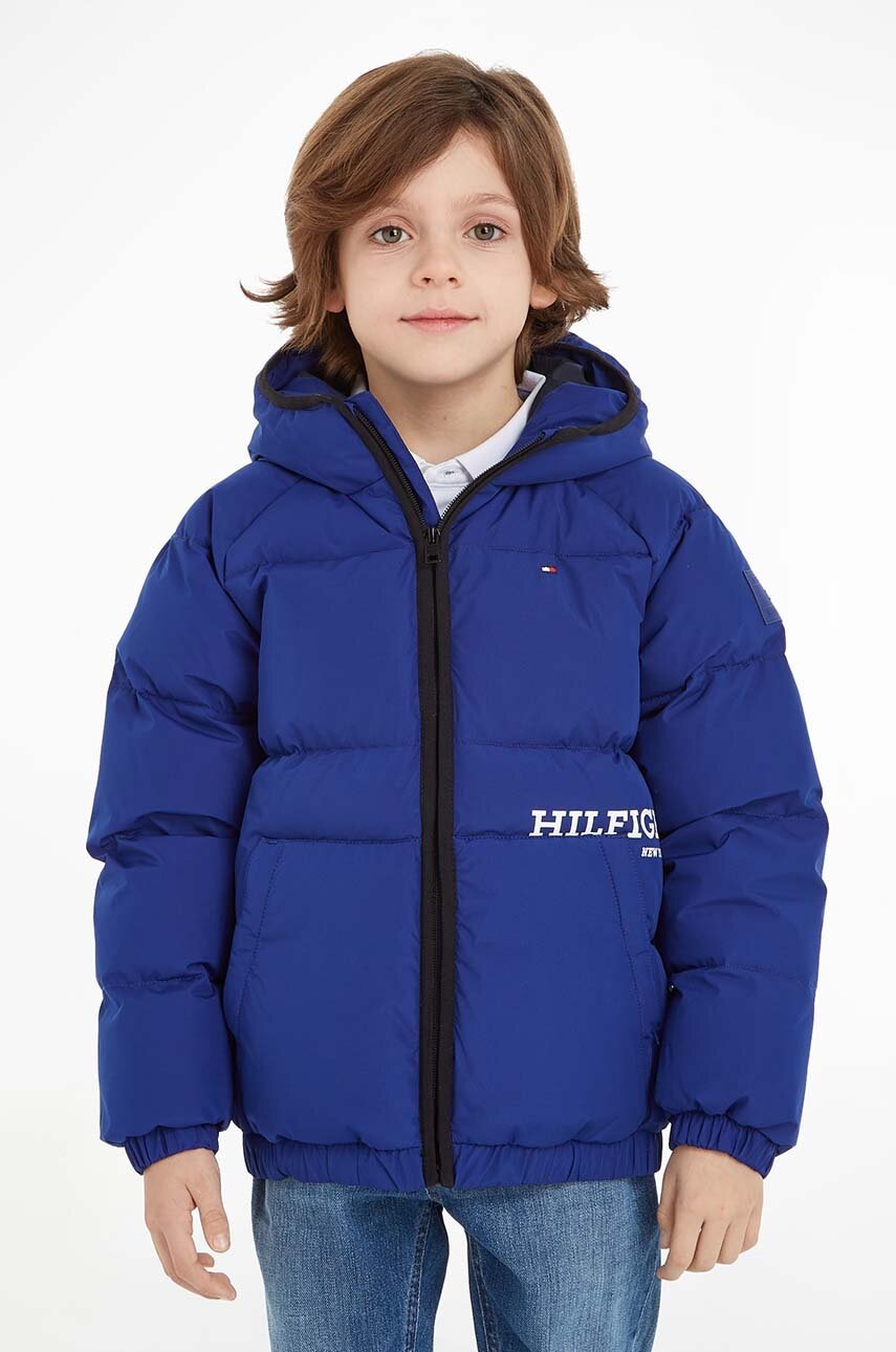 

Детско яке Tommy Hilfiger в синьо, Син