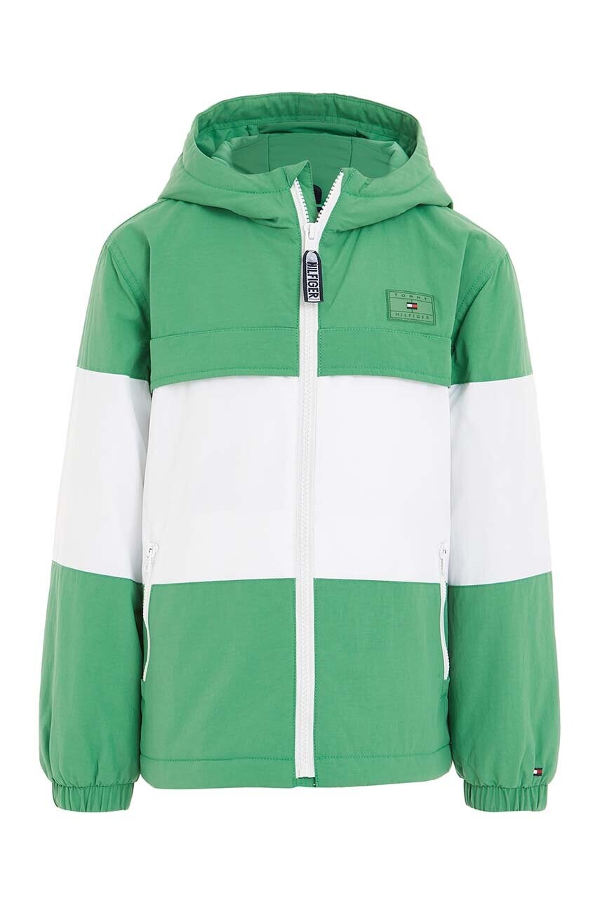 

Дитяча куртка Tommy Hilfiger колір зелений
