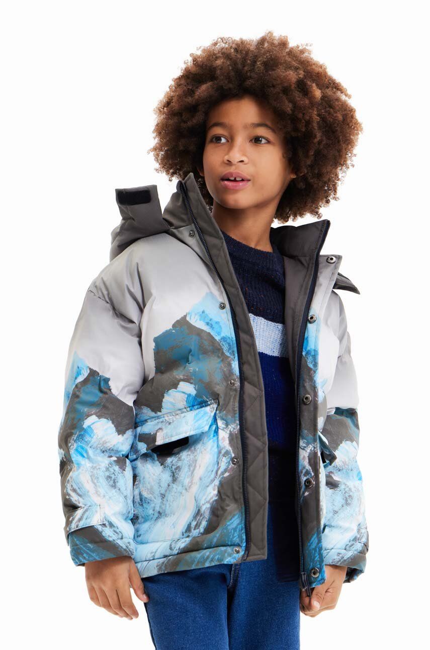 Dětská bunda Desigual hnědá barva - hnědá - Hlavní materiál: 100 % Polyester Podšívka: 100 % Po
