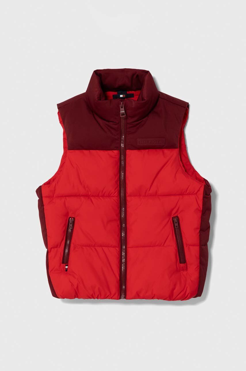 Dětská vesta Tommy Hilfiger červená barva - červená -  Hlavní materiál: 100 % Polyester Po