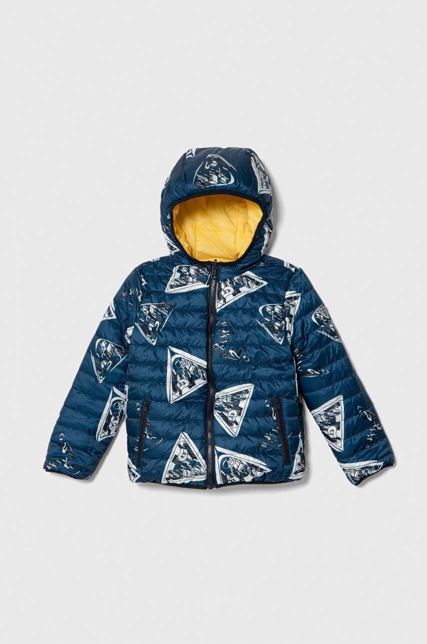 Дитяча двостороння куртка Guess колір жовтий