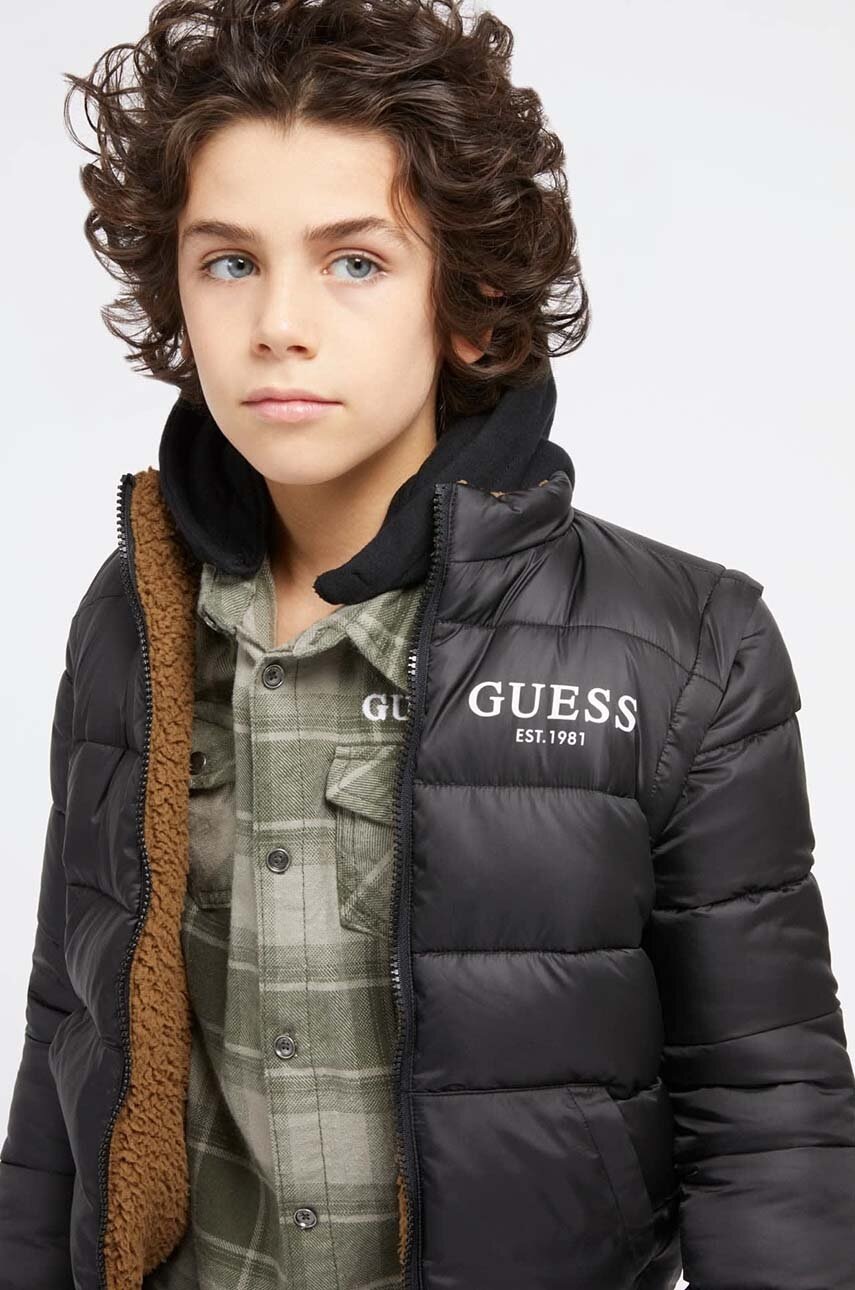 

Детская двусторонняя куртка Guess цвет чёрный
