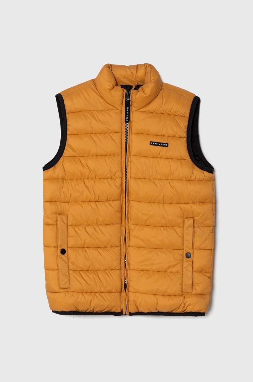 Levně Dětská vesta Pepe Jeans Outerw Gilet oranžová barva