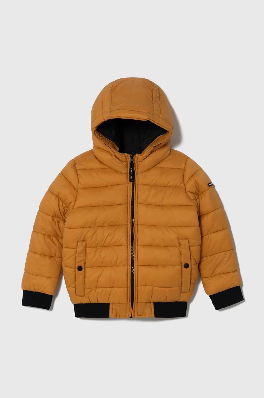 Dětská bunda Pepe Jeans Outerw Heavy oranžová barva - oranžová - Hlavní materiál: 100 % Nylon P