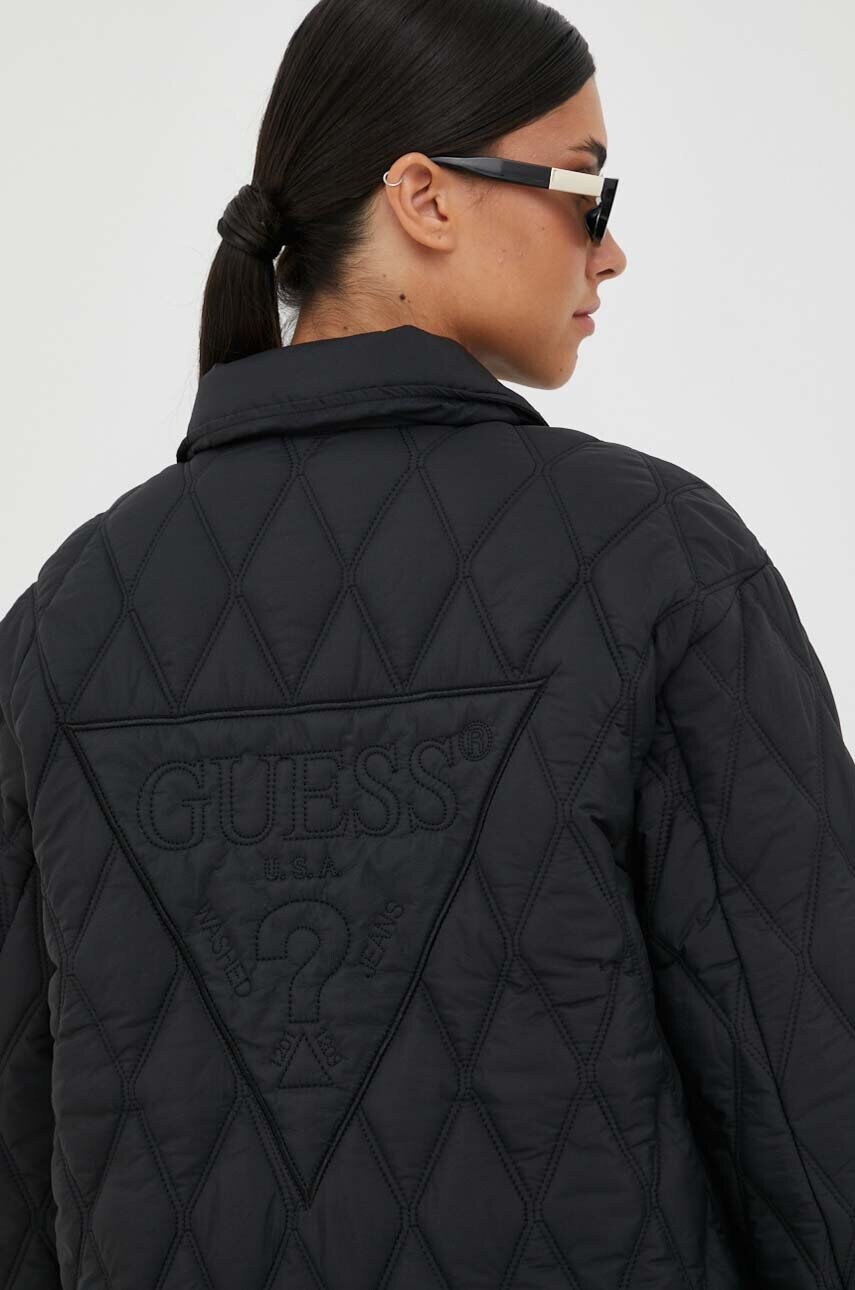 

Куртка Guess жіноча колір чорний перехідна