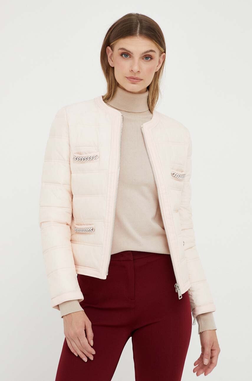 

Куртка Guess жіноча колір рожевий зимова