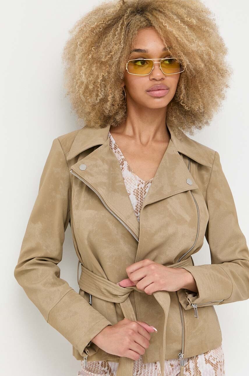 

Куртка Guess женская цвет коричневый переходная