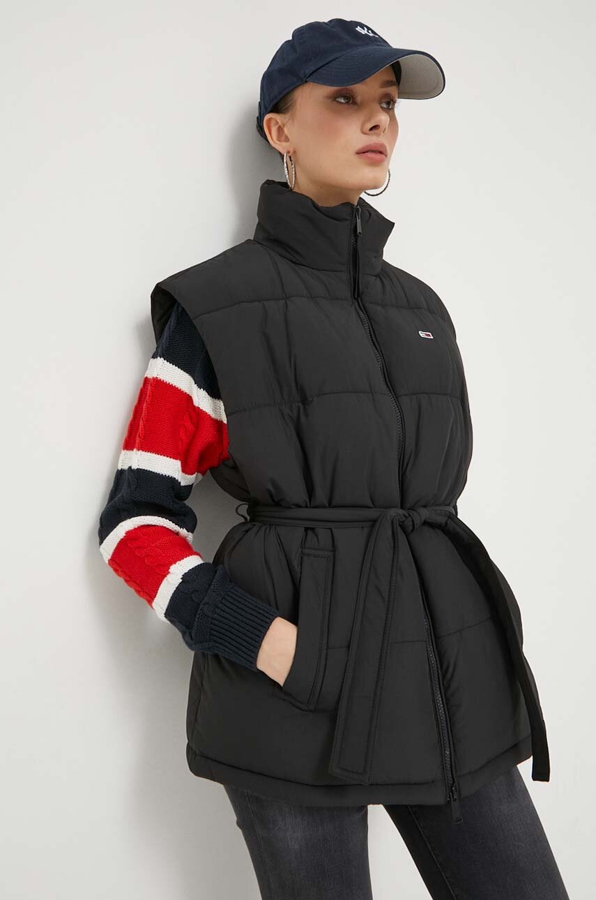 

Безрукавка Tommy Jeans женский цвет чёрный переходной