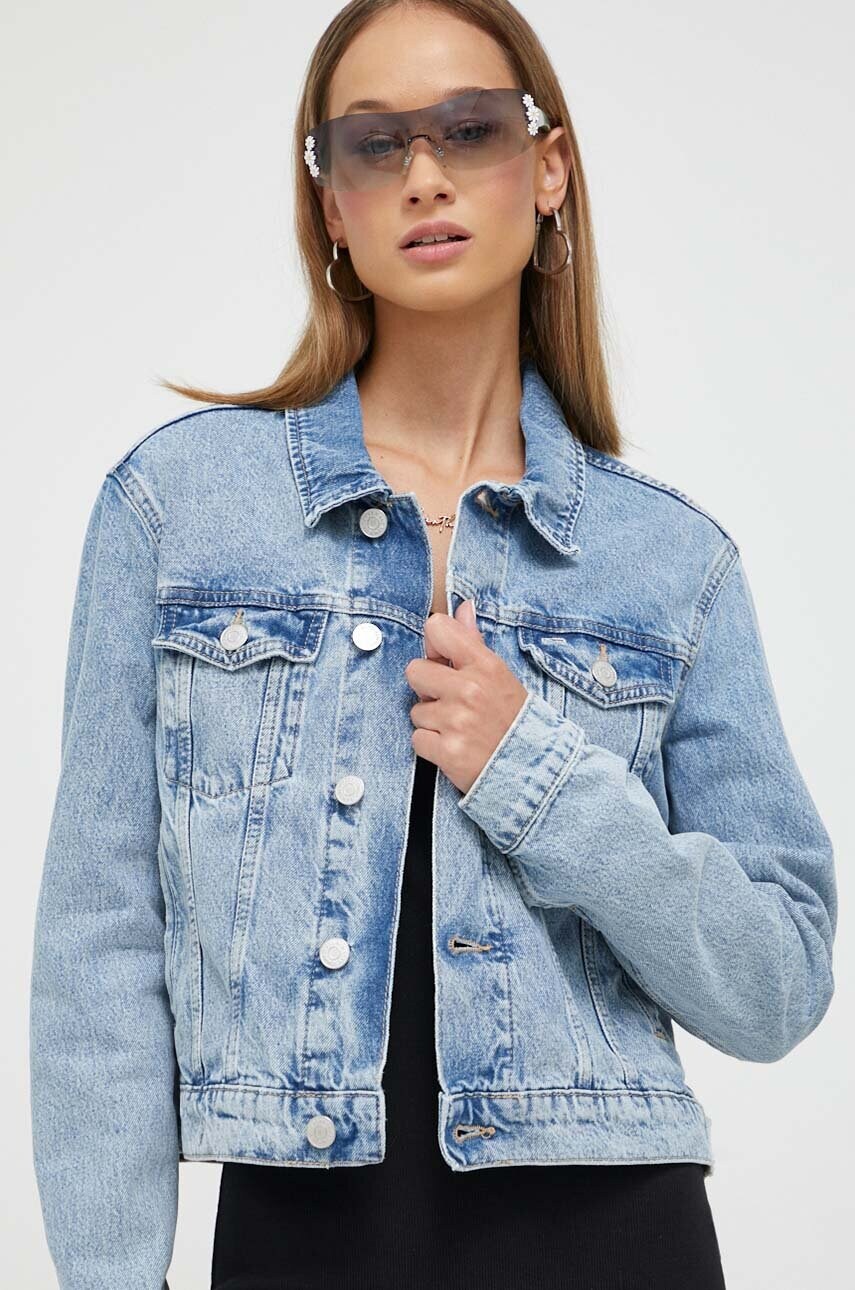 

Джинсова куртка Tommy Jeans жіноча перехідна