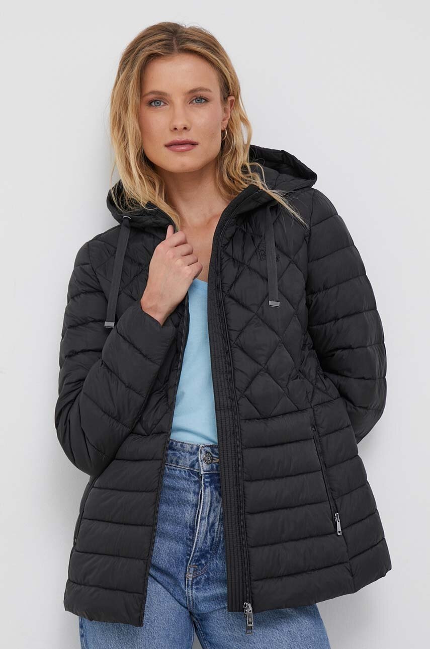 

Яке Lauren Ralph Lauren в черно преходен модел, Черен
