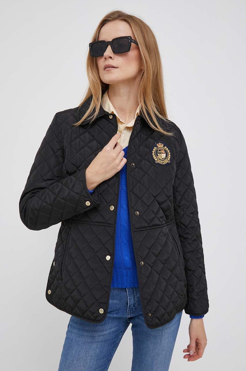 

Яке Lauren Ralph Lauren в черно преходен модел, Черен