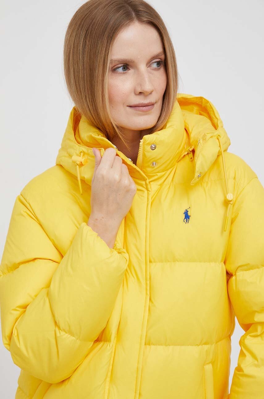 

Пухова куртка Polo Ralph Lauren жіноча колір жовтий зимова