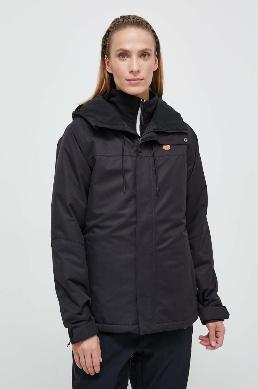 Lyžařská bunda Volcom černá barva - černá - Hlavní materiál: 100 % Polyester Podšívka: 57 % Pol
