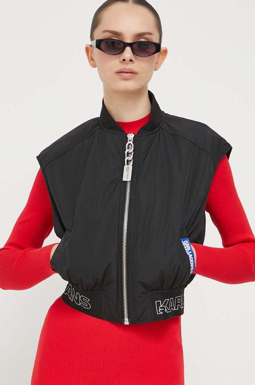 Vesta Karl Lagerfeld Jeans černá barva - černá -  Hlavní materiál: 100 % Recyklovaný polyester