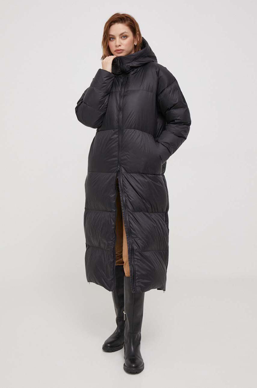 Péřová bunda Bomboogie Anvers dámská, černá barva, zimní, oversize - černá - Hlavní materiál: 100 % 