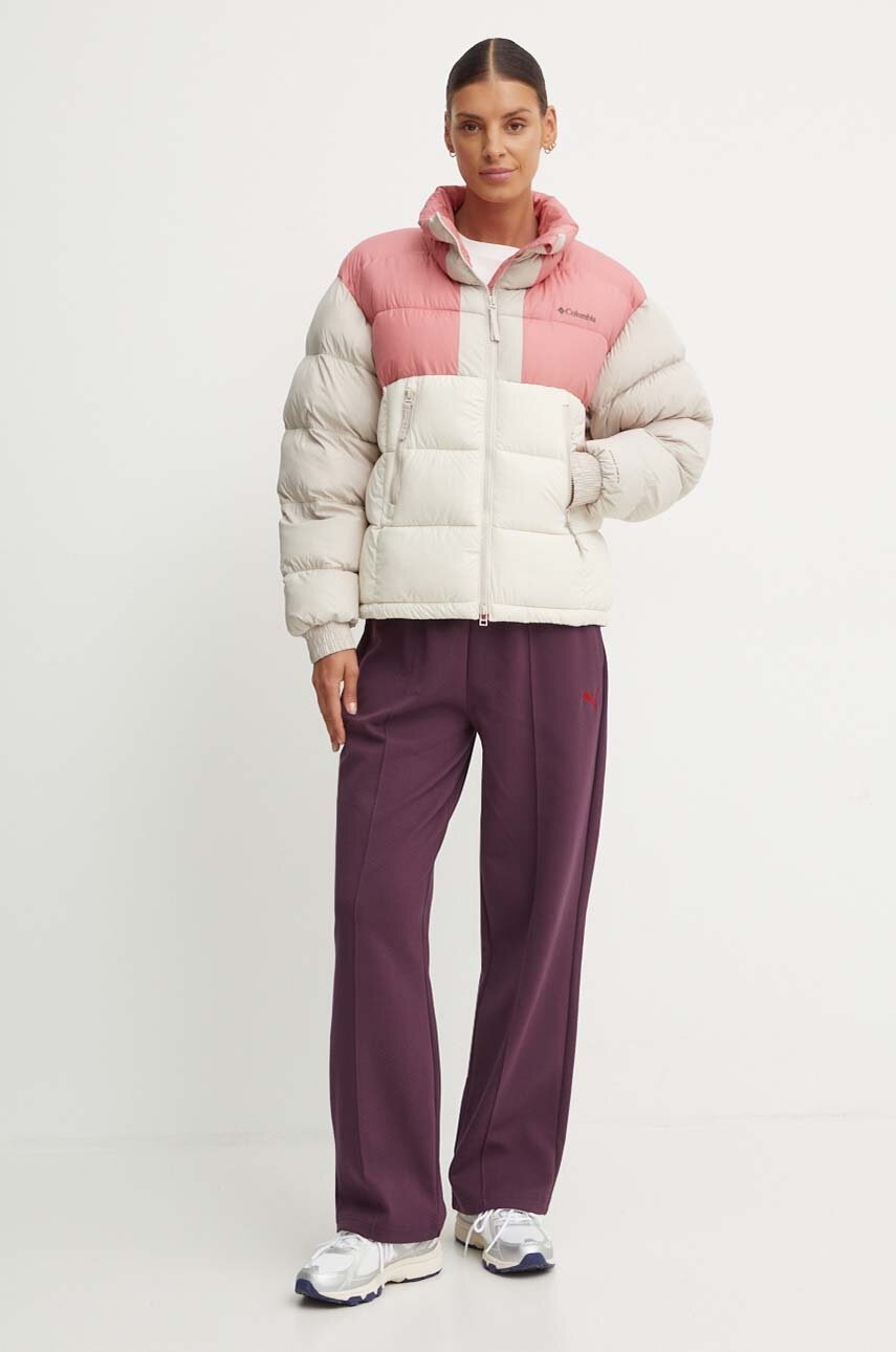 Μπουφάν Columbia χρώμα: μπεζ φωτογραφία