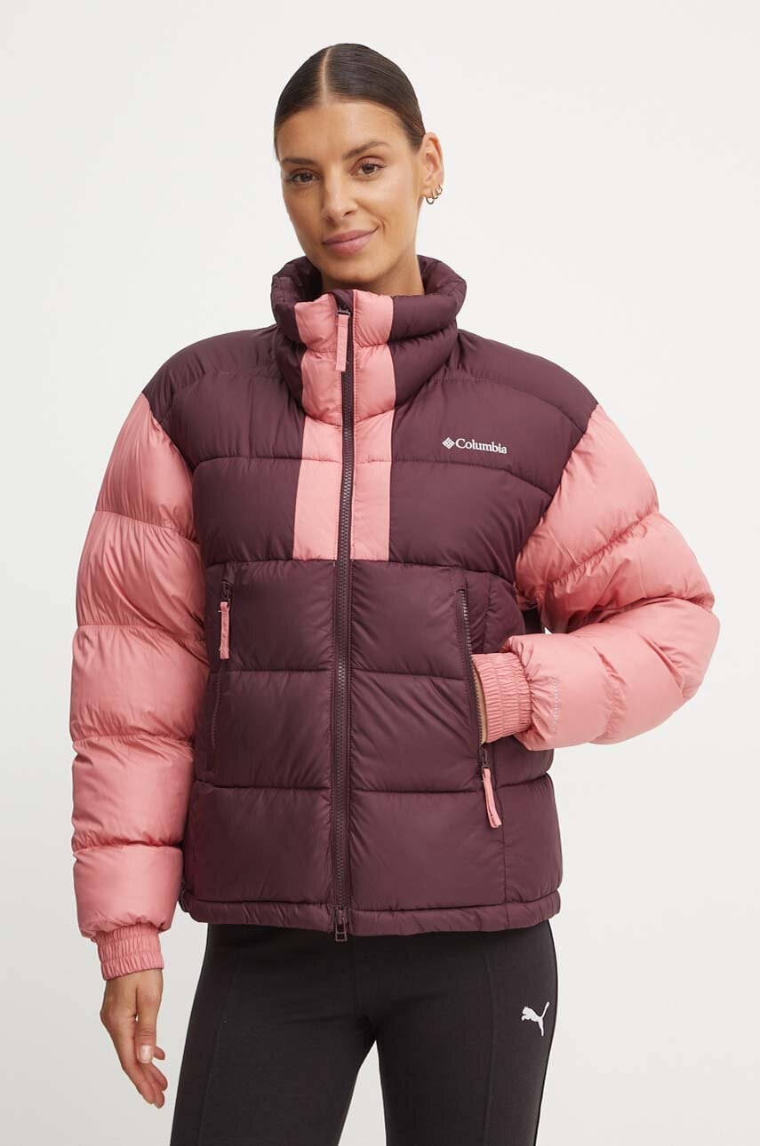 Columbia geaca femei, culoarea bordo, de iarna Columbia geaca femei, culoarea bordo, de iarna
