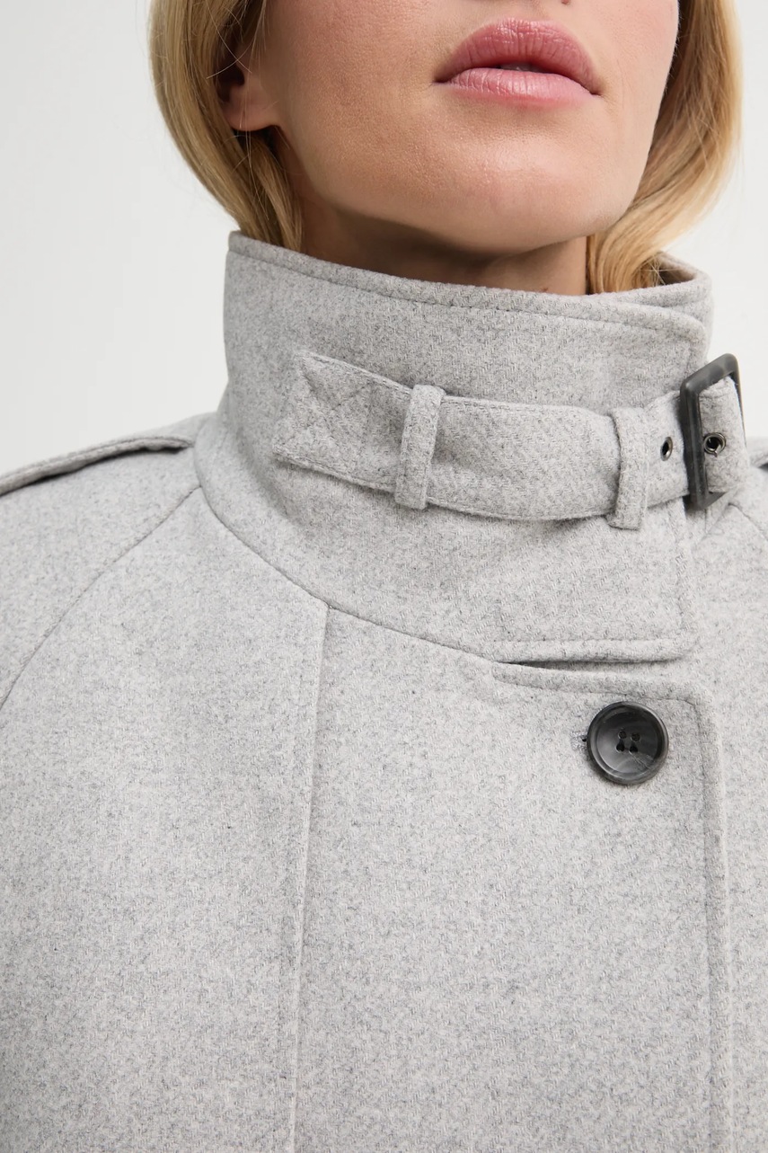 Μπουφάν από μίγμα μαλλιού Gestuz χρώμα: γκρι φωτογραφία