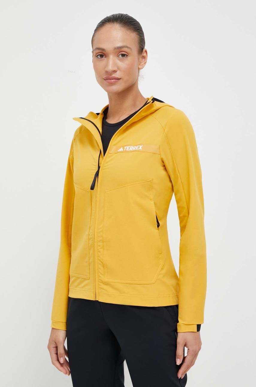 Outdoorová bunda adidas TERREX Multi žlutá barva - žlutá - 90 % Recyklovaný polyester