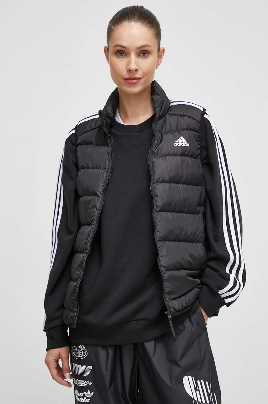 Adidas Vesta De Puf Femei, Culoarea Negru, De Tranzitie