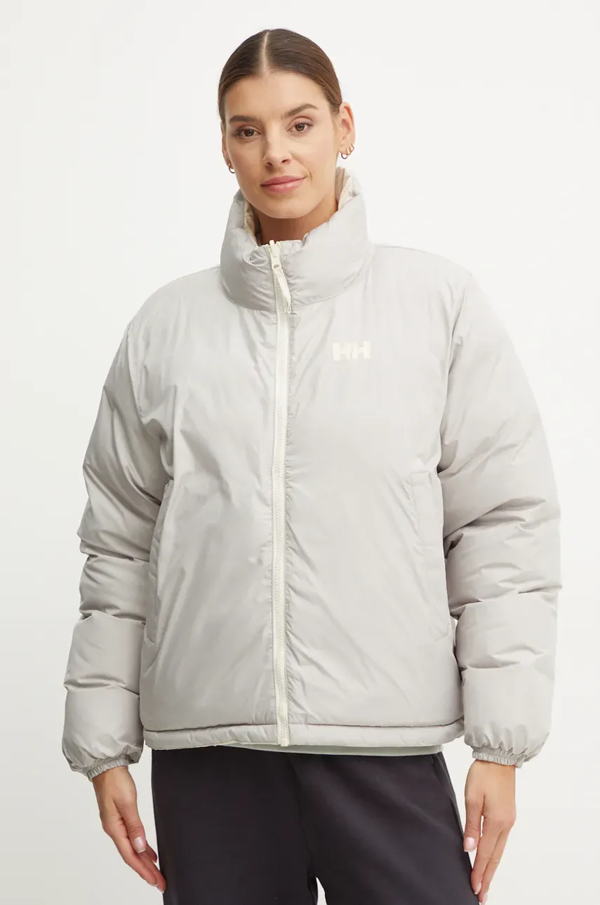 Двусторонняя куртка Helly Hansen женская цвет бежевый зимняя oversize Двусторонняя куртка Helly Hansen женская цвет бежевый зимняя oversize