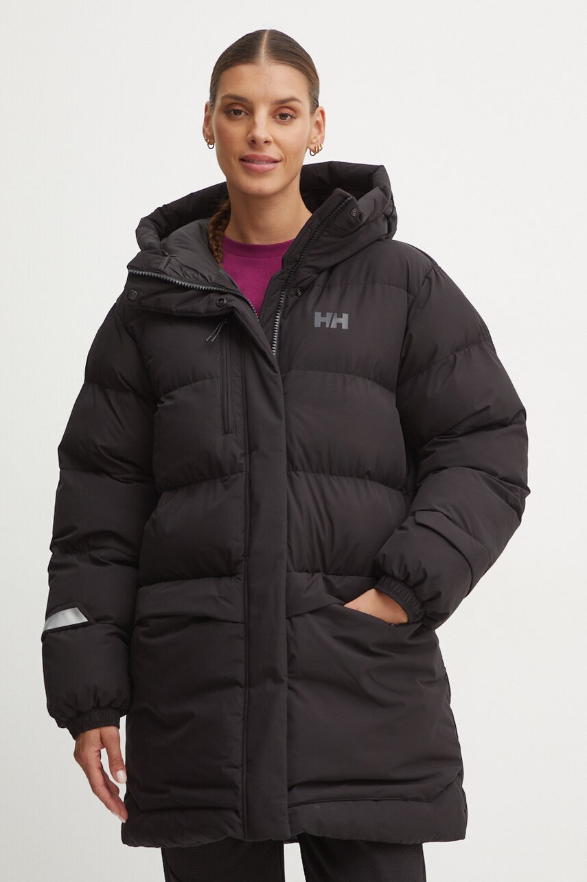 Levně Bunda Helly Hansen dámská, černá barva, zimní