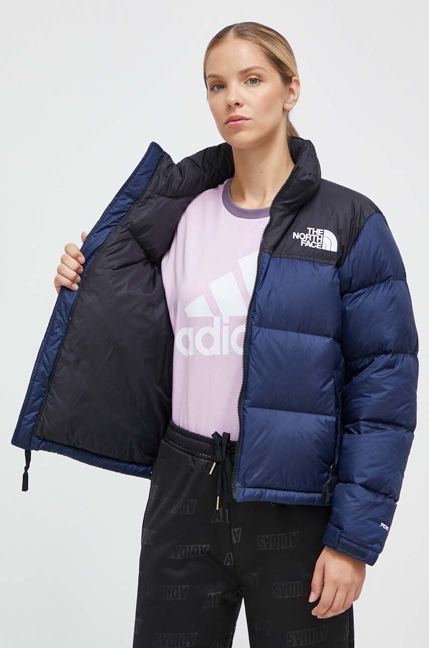 Pernata Jakna The North Face Za žene, Boja: Tamno Plava, Za Zimu