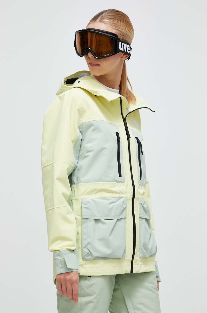 Bunda The North Face Dragline žlutá barva - žlutá - Hlavní materiál: 100 % Polyester Podšívka: 