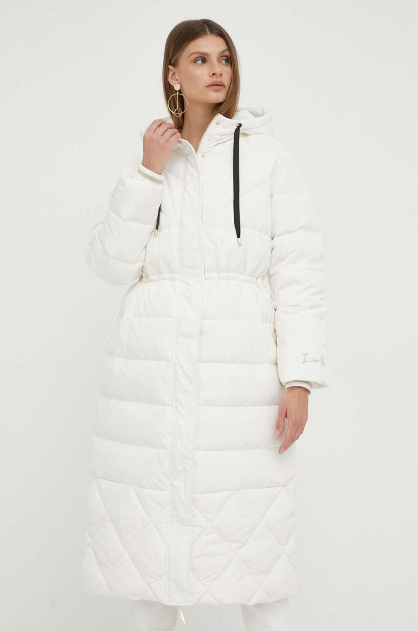 Péřová bunda Liu Jo dámská, béžová barva, zimní - béžová -  Hlavní materiál: 100 % Polyester