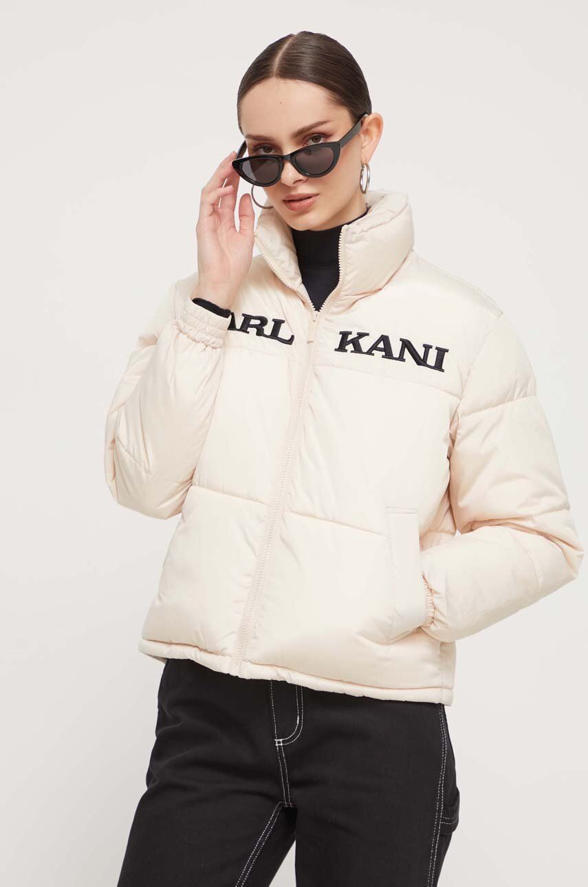 Bunda Karl Kani dámská, béžová barva, zimní - béžová - 100 % Polyester